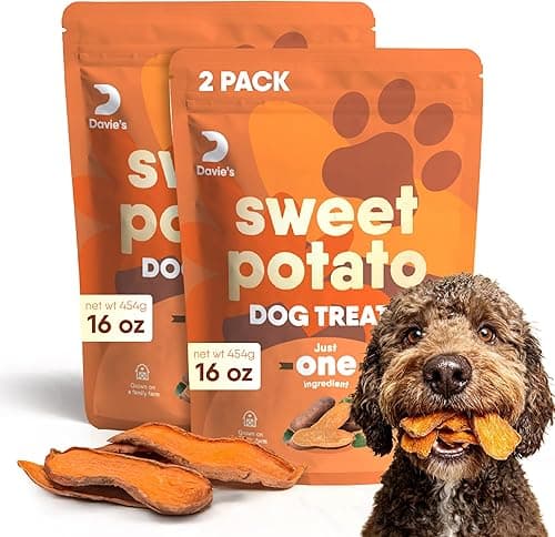 Davieās Sweet Potato Dog Treats ā 1 lb Bag (Pack of 5) 1