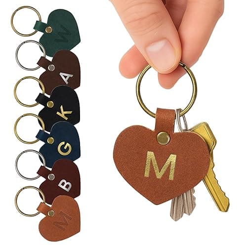 Northwind Personalized Leather Keychain - Heart 1