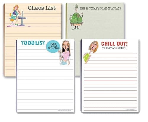 Funny Notepads – 4‑Pack (Novelty Office To‑Do Lists) 1