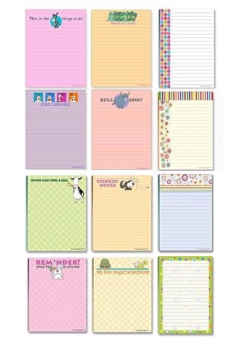 Office Notepads â 12âPack Funny Assorted Designs