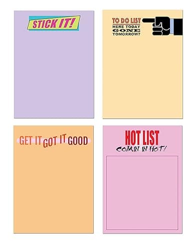Stonehouse Collection Funny Sticky Notes â 4âPack