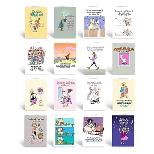 Stonehouse Collection Funny Birthday Cards â 16âPack FullâColor 1