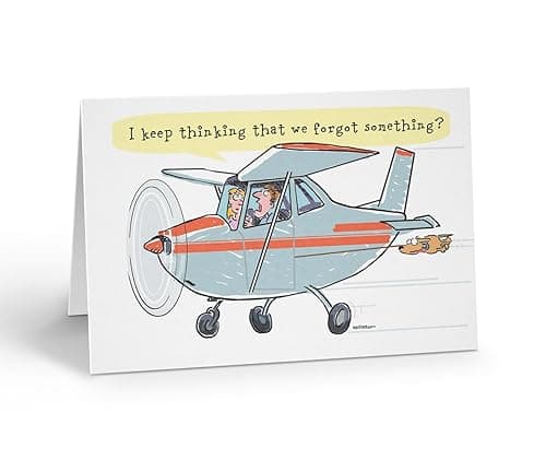 Stonehouse Collection Funny Airplane Birthday Card ā Forgetful Pilot Airline Theme 1