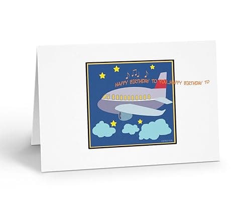 Stonehouse Collection Airplane Birthday Card â Pilot & Aviation Theme (Happy Birthday, Single Card) 1