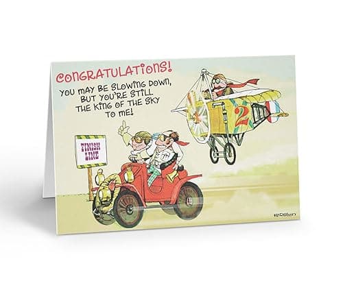 Stonehouse Collection Airplane Birthday Card – Vintage Pilot “King of Sky” Airline Theme 1