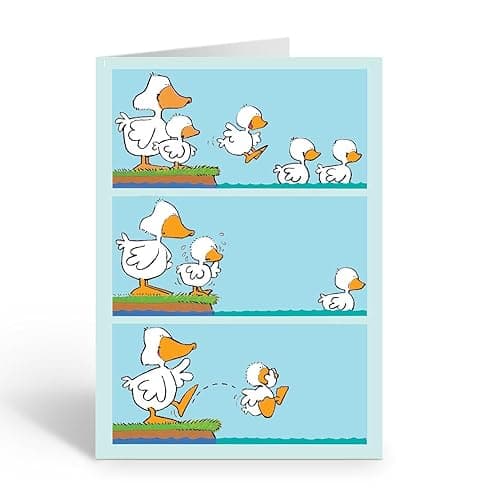Stonehouse Collection Funny Duck Friendship Card – “Little Push” Any‑Occasion Greeting 1