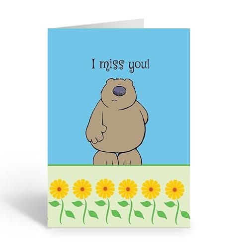 Stonehouse Collection Funny Friendship Greeting Card â âMiss Youâ AnyâOccasion Card 1