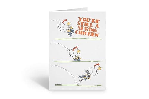 Stonehouse Collection Funny Chicken Birthday Card – “Spring Chicken” 1