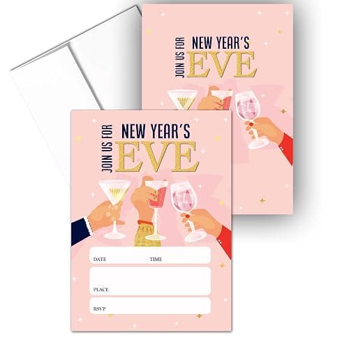 Stonehouse Collection New Yearâs Eve âCheersâ Party Invitations